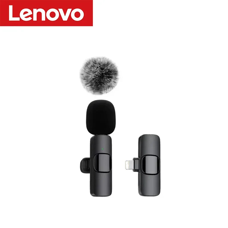 Microphone Cravate Sans Fil Portable Lenovo (Bluetooth 5.3)