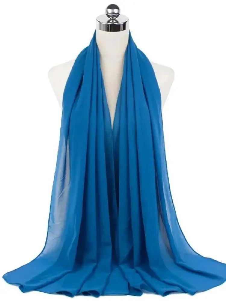 Foulard Mousseline Hijab uni pour Femme / Confort et Praticité