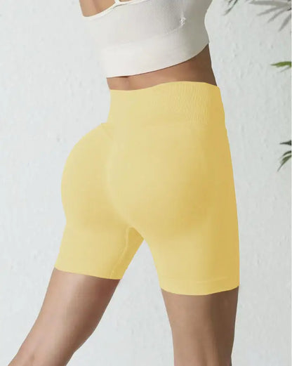 Short de Sport Femme Taille Haute Push-Up Sans Couture | Fitness