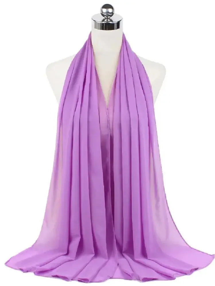 Foulard Mousseline Hijab uni pour Femme / Confort et Praticité