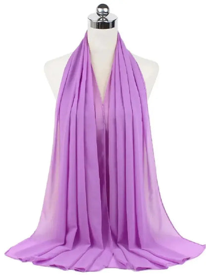 Foulard Mousseline Hijab uni pour Femme / Confort et Praticité