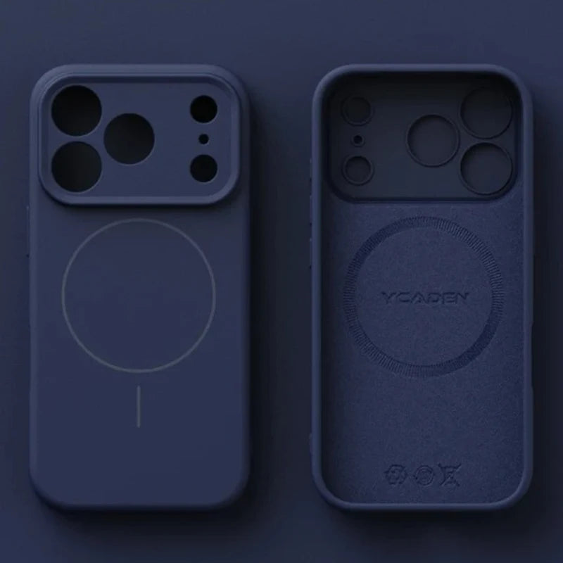 Coque Magnétique en Silicone Liquide Compatible MagSafe pour iPhone