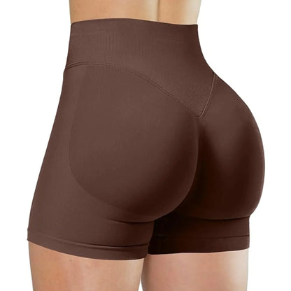 Short de Sport Femme Taille Haute Push-Up Sans Couture | Fitness