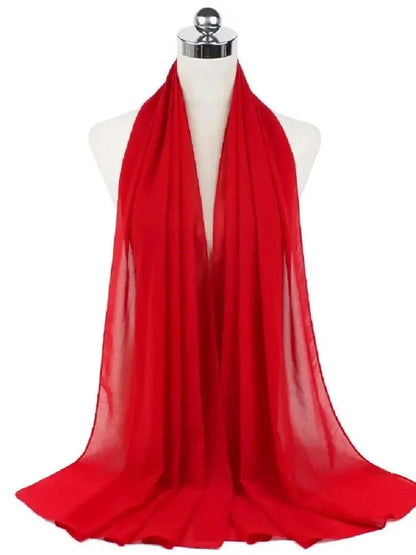 Foulard Mousseline Hijab uni pour Femme / Confort et Praticité