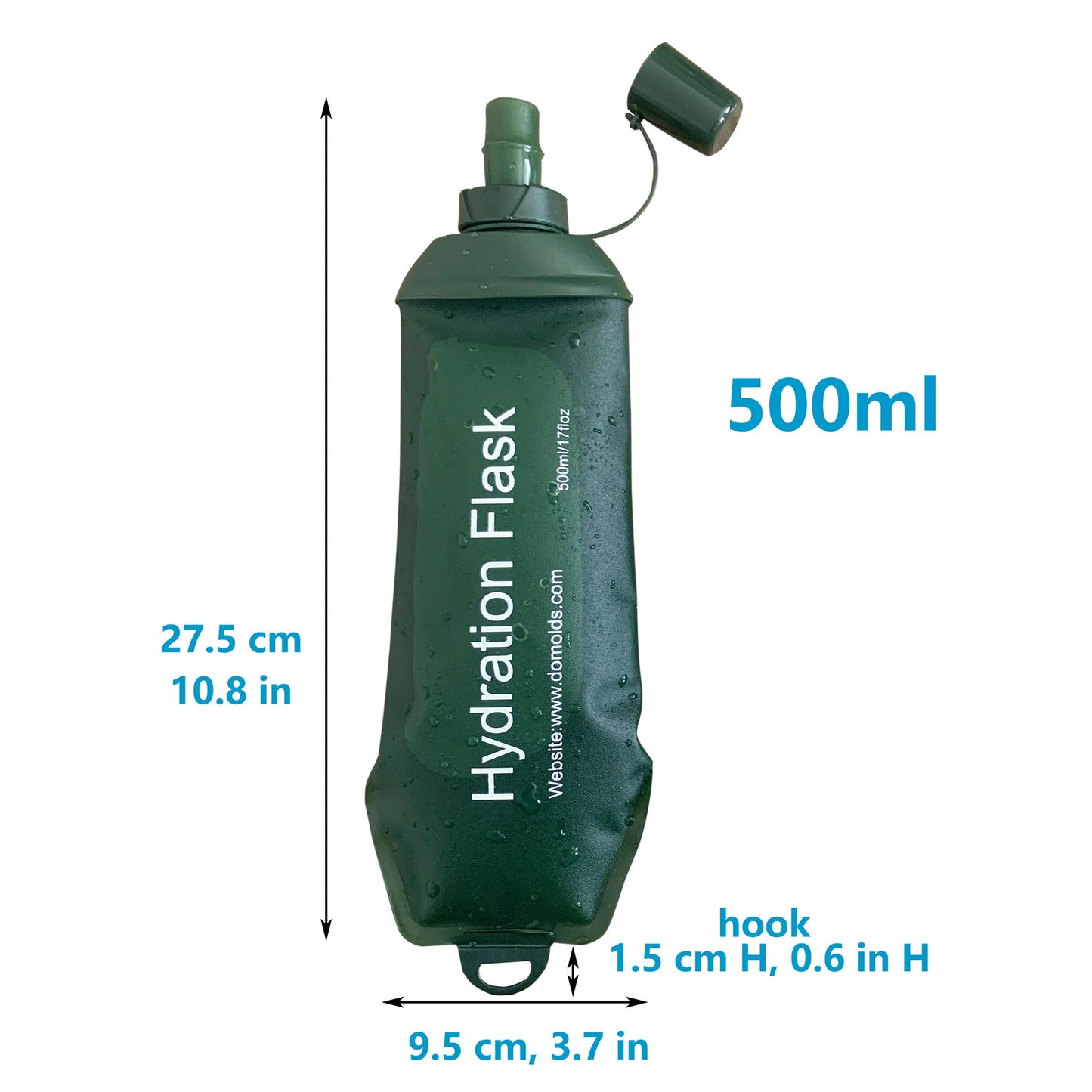 Gourde Pliable AXEN – 150 ml / 250 ml / 500 ml - TPU Souple & Ultra‑Légère