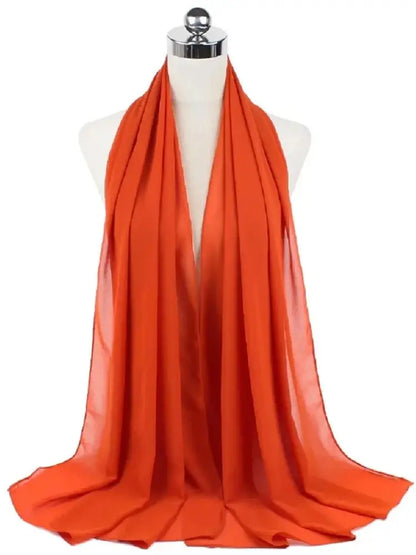 Foulard Mousseline Hijab uni pour Femme / Confort et Praticité