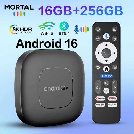 Boîtier Android TV 16 | 4K & Performance 8 Go/256 Go