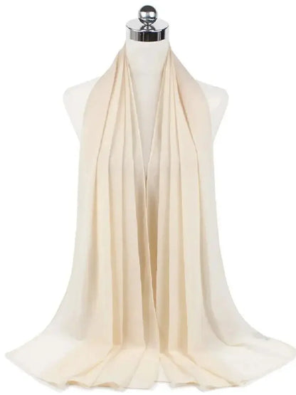Foulard Mousseline Hijab uni pour Femme / Confort et Praticité