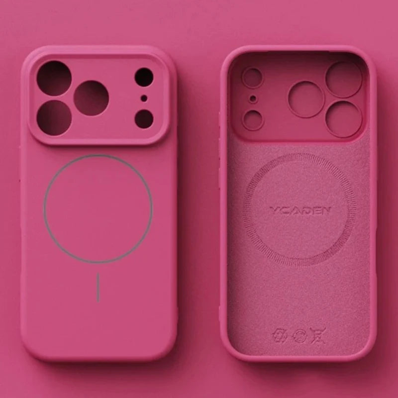 Coque Magnétique en Silicone Liquide Compatible MagSafe pour iPhone