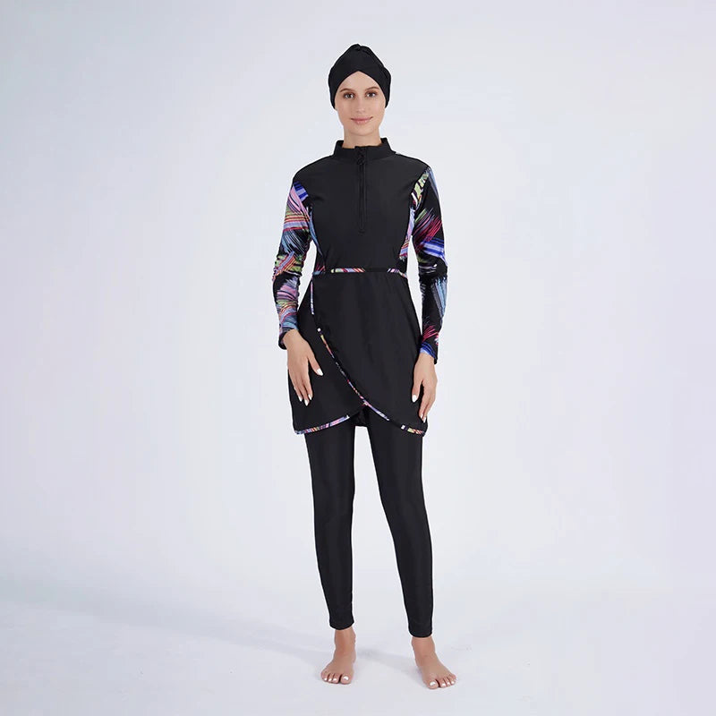 Burkini Modeste 3 Pièces — Maillot de Bain Couverture Totale