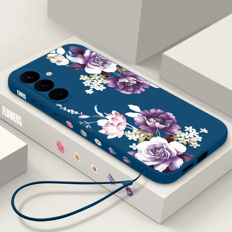 Coque Fleur de Pivoine Violette & Samsung Galaxy