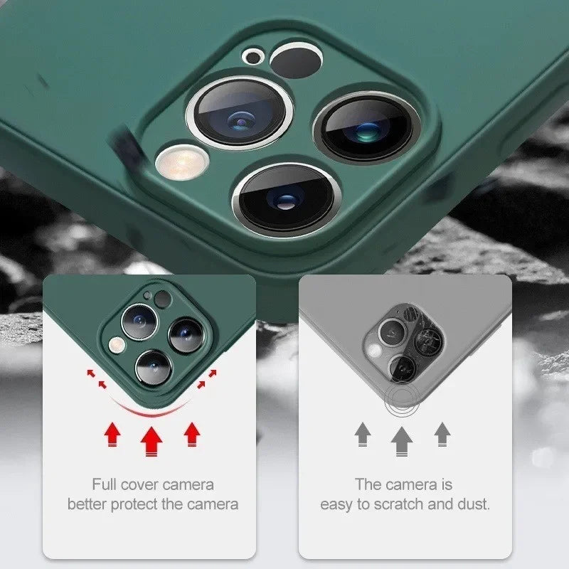 Coque Magnétique en Silicone Liquide avec Anneau de Support