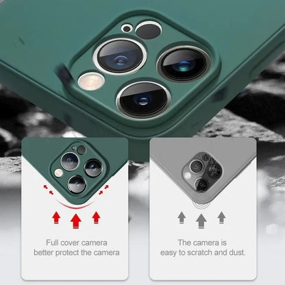 Coque Magnétique en Silicone Liquide avec Anneau de Support