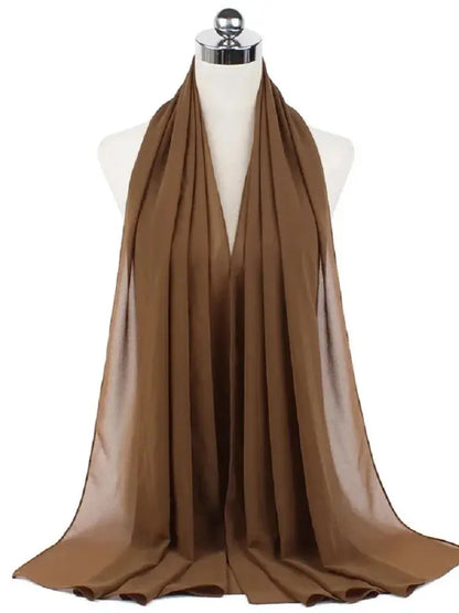 Foulard Mousseline Hijab uni pour Femme / Confort et Praticité