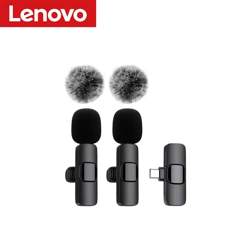 Microphone Cravate Sans Fil Portable Lenovo (Bluetooth 5.3)