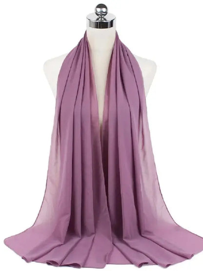 Foulard Mousseline Hijab uni pour Femme / Confort et Praticité