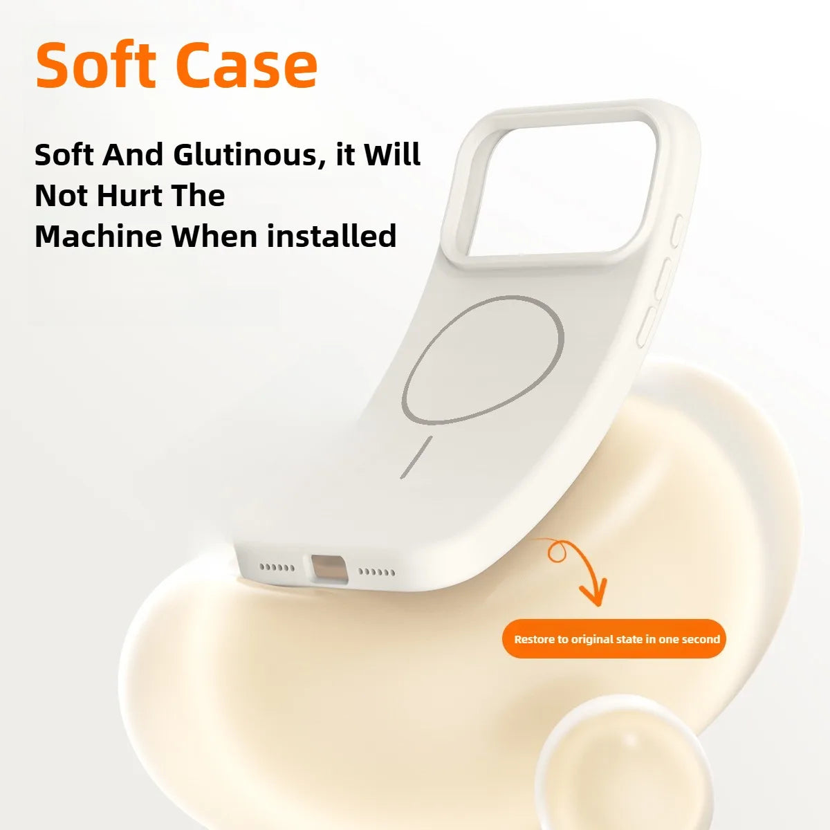Coque Magnétique Originale en Silicone Liquide pour iPhone