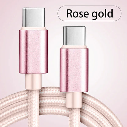 Câble de Charge Rapide USB-C vers USB-C - 66W/5A - Nylon Tressé