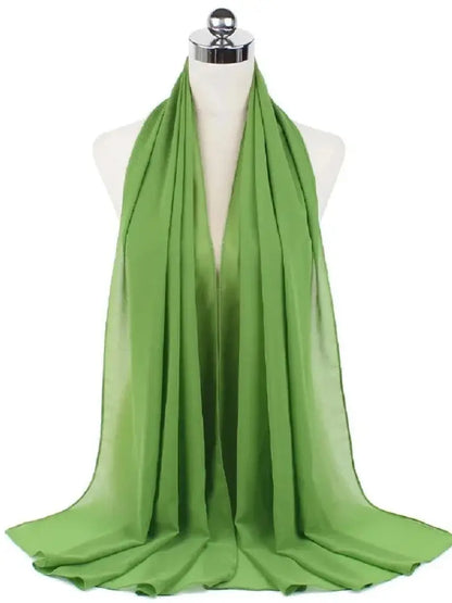 Foulard Mousseline Hijab uni pour Femme / Confort et Praticité