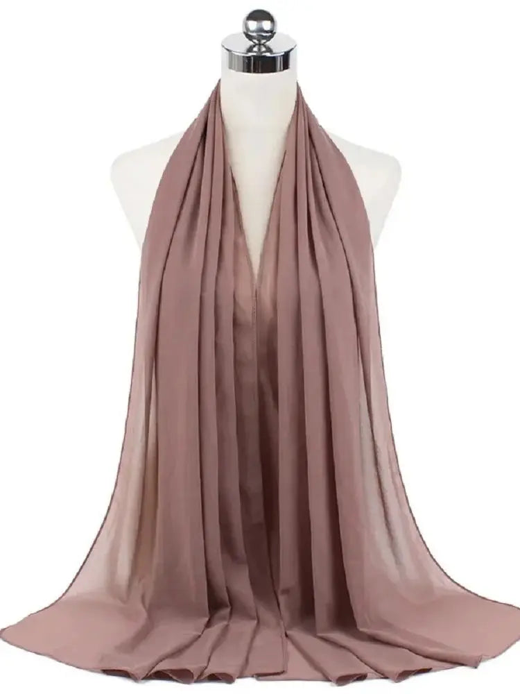 Foulard Mousseline Hijab uni pour Femme / Confort et Praticité