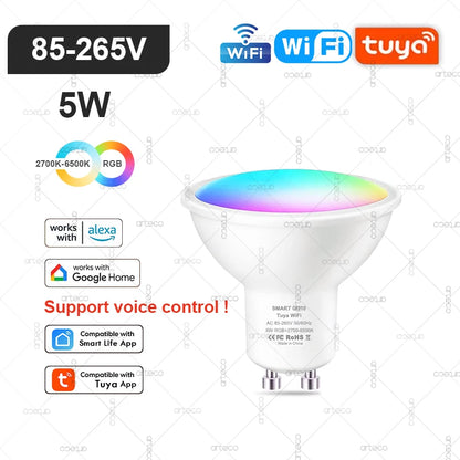 Ampoule LED Intelligente Wi-Fi & Bluetooth Compatible Alexa et Google