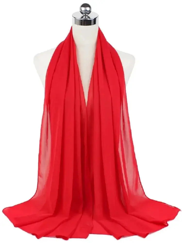 Foulard Mousseline Hijab uni pour Femme / Confort et Praticité