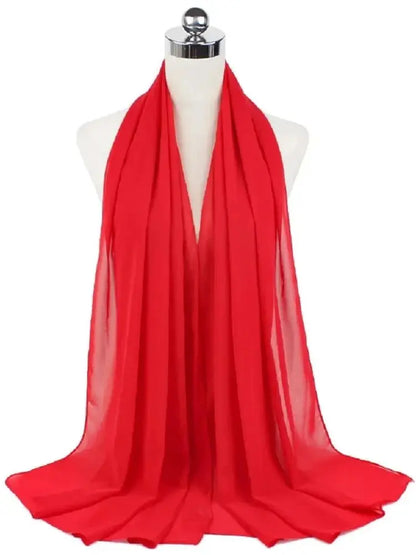 Foulard Mousseline Hijab uni pour Femme / Confort et Praticité