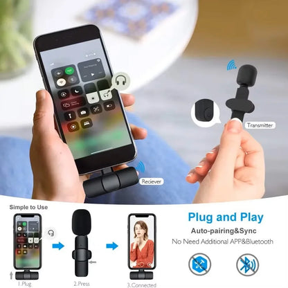 Microphone Cravate Sans Fil Portable Lenovo (Bluetooth 5.3)