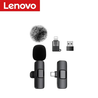 Microphone Cravate Sans Fil Portable Lenovo (Bluetooth 5.3)