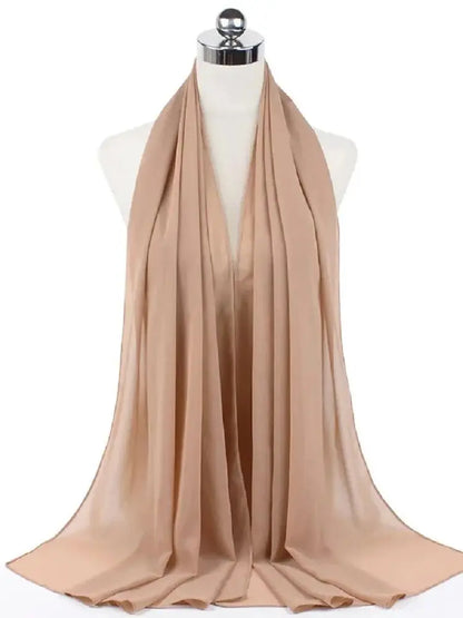 Foulard Mousseline Hijab uni pour Femme / Confort et Praticité