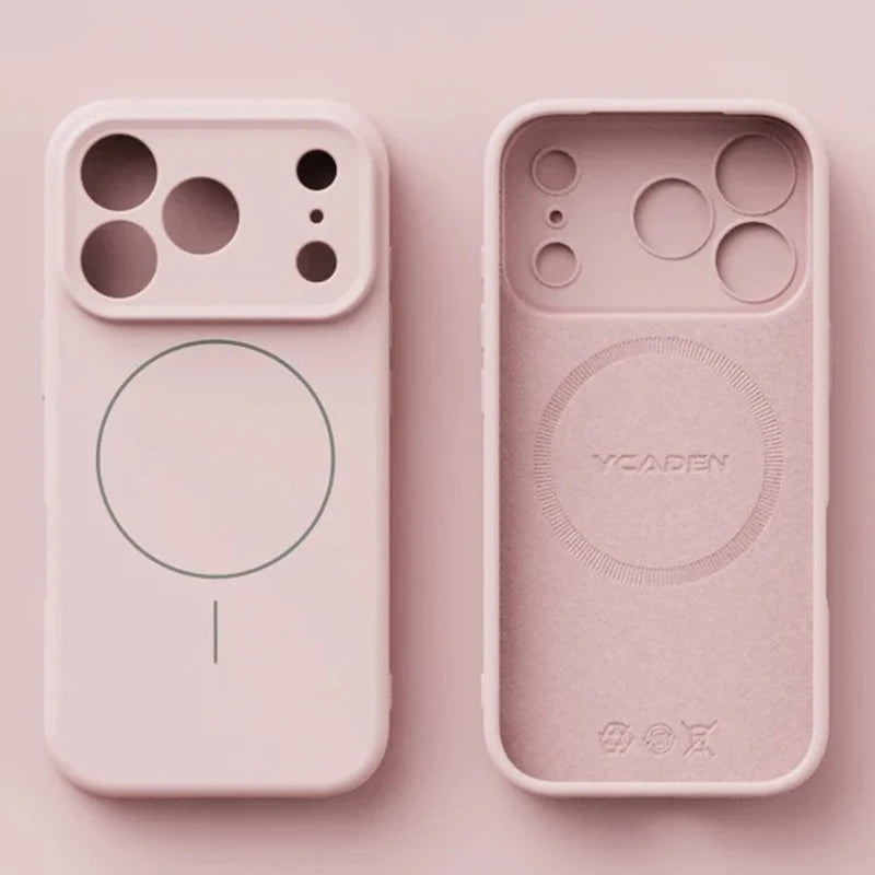 Coque Magnétique en Silicone Liquide Compatible MagSafe pour iPhone