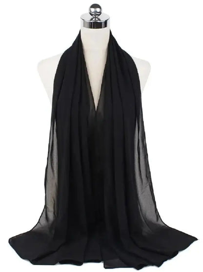 Foulard Mousseline Hijab uni pour Femme / Confort et Praticité
