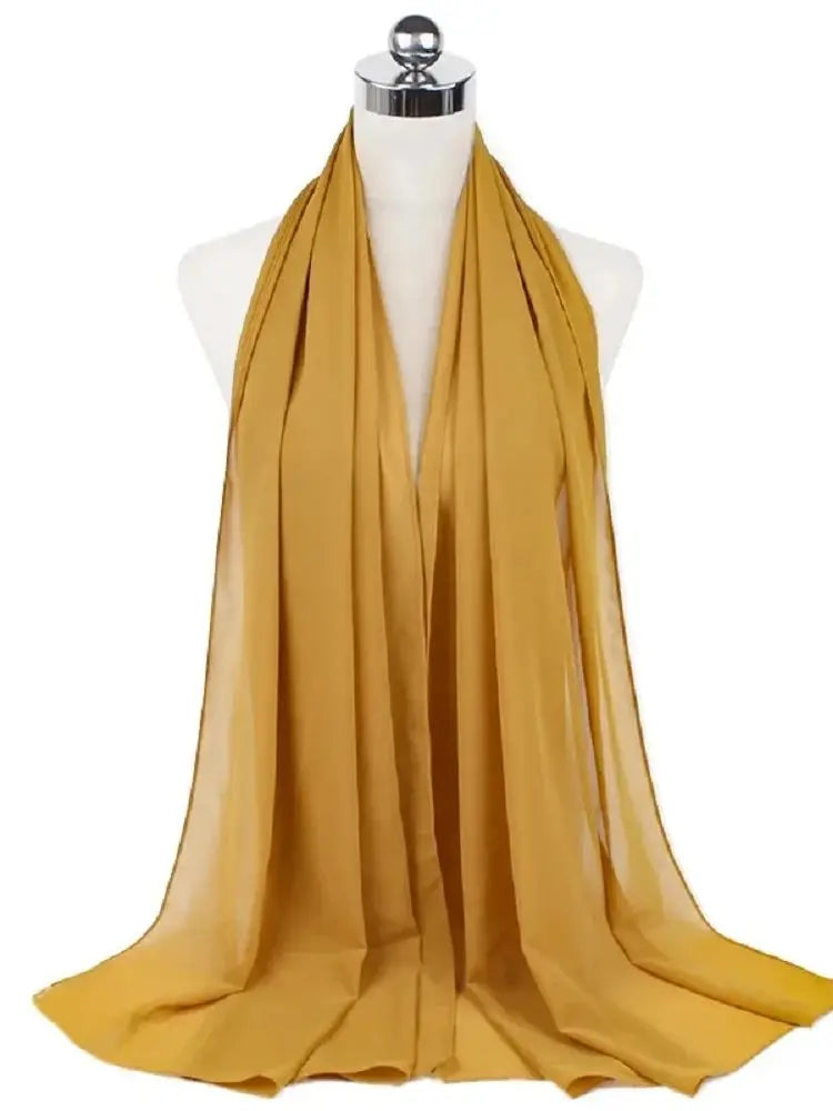 Foulard Mousseline Hijab uni pour Femme / Confort et Praticité