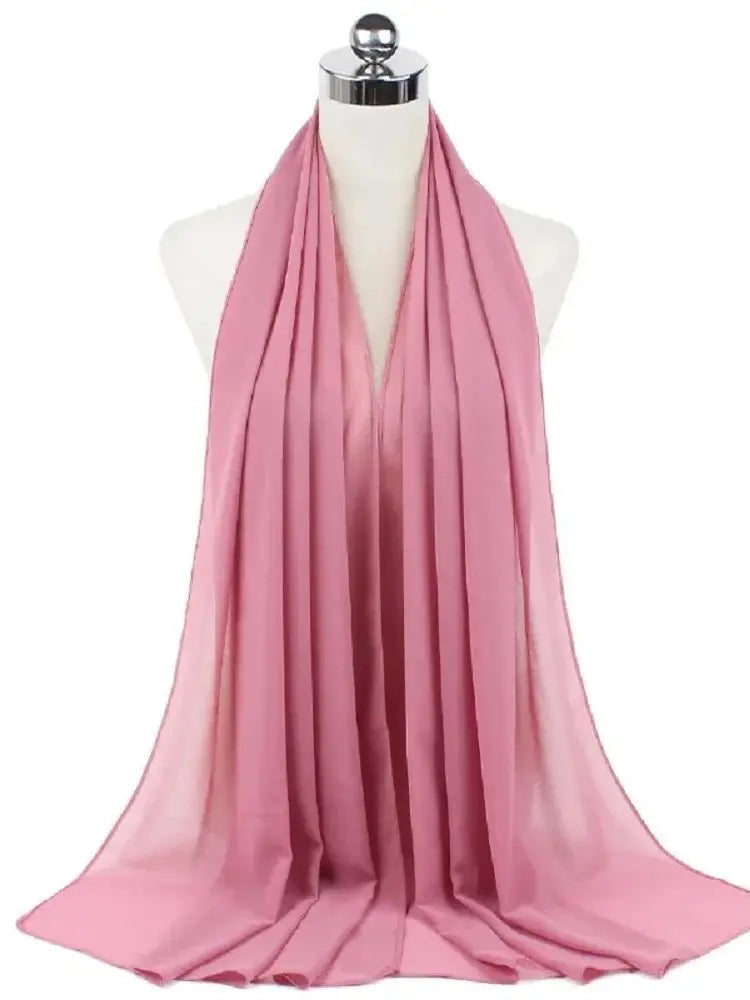Foulard Mousseline Hijab uni pour Femme / Confort et Praticité