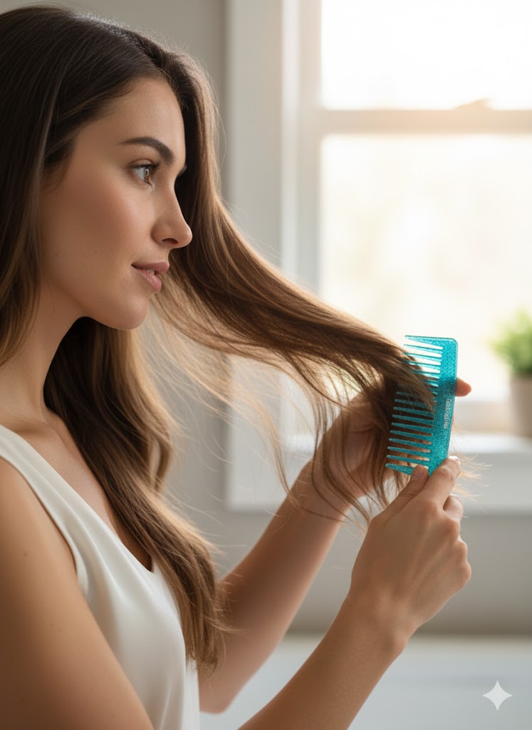 Duo Démêlage Éclat : Brosse Ergonomique & Peigne Scintillant